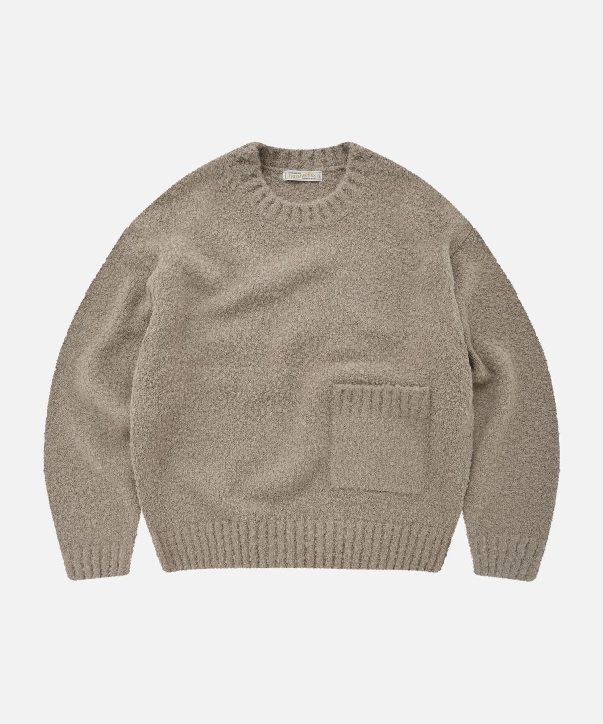 프리즘웍스(FRIZMWORKS) ALPACA BOUCLE KNIT _ COCOA