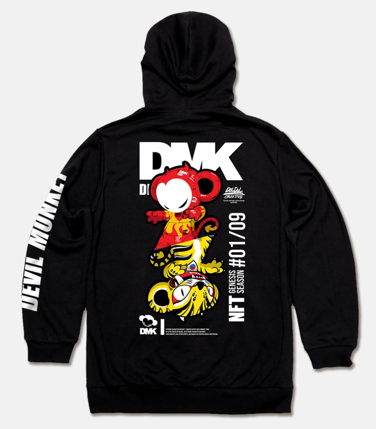 돌돌(DOLDOL) DMK_HOODY_154 그래피티 아티스트 데빌몽키 DMK NFT캐릭터 후드티 후디 후드