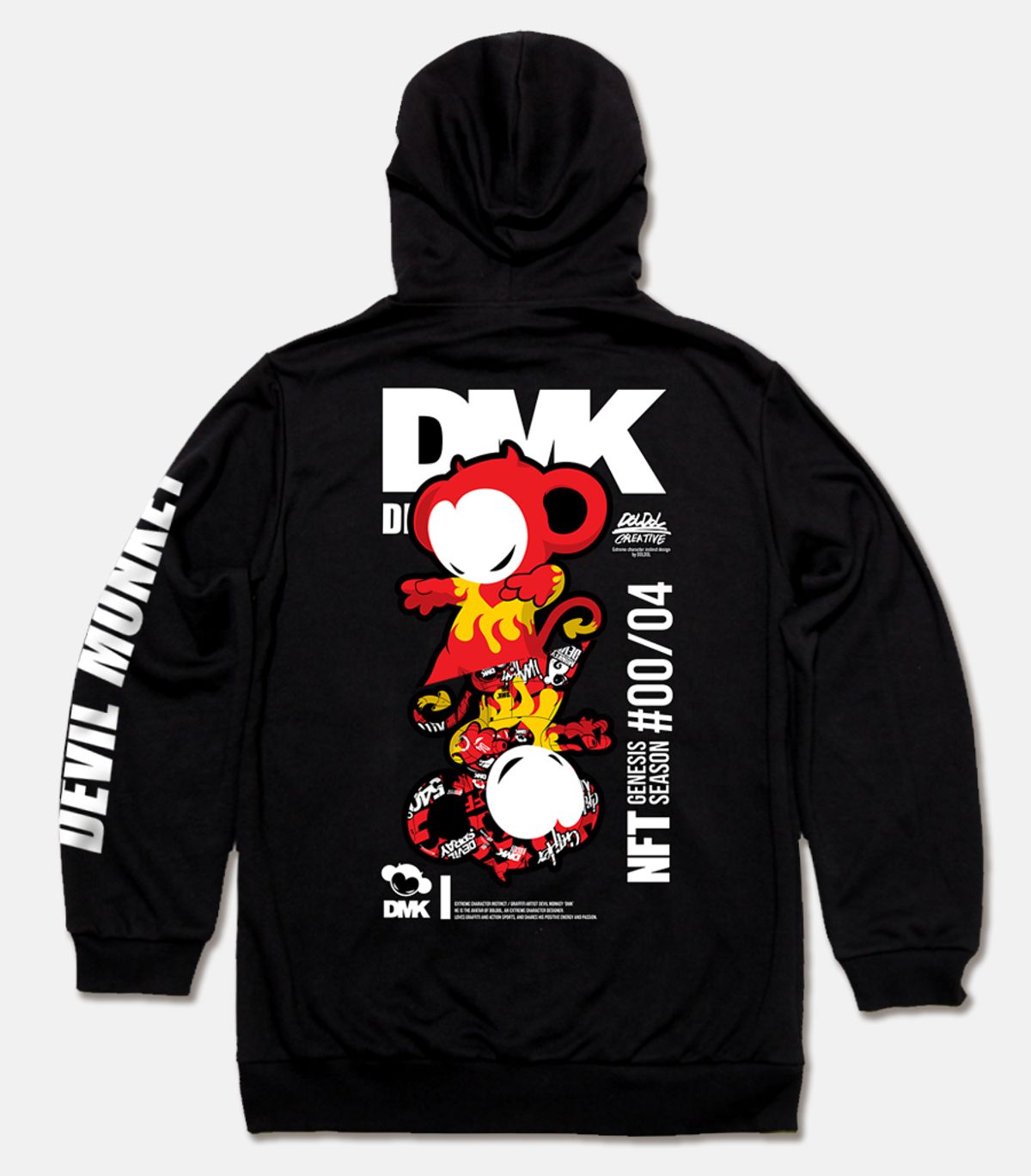 돌돌(DOLDOL) DMK_HOODY_155 그래피티 아티스트 데빌몽키 DMK NFT캐릭터 후드티 후디 후드
