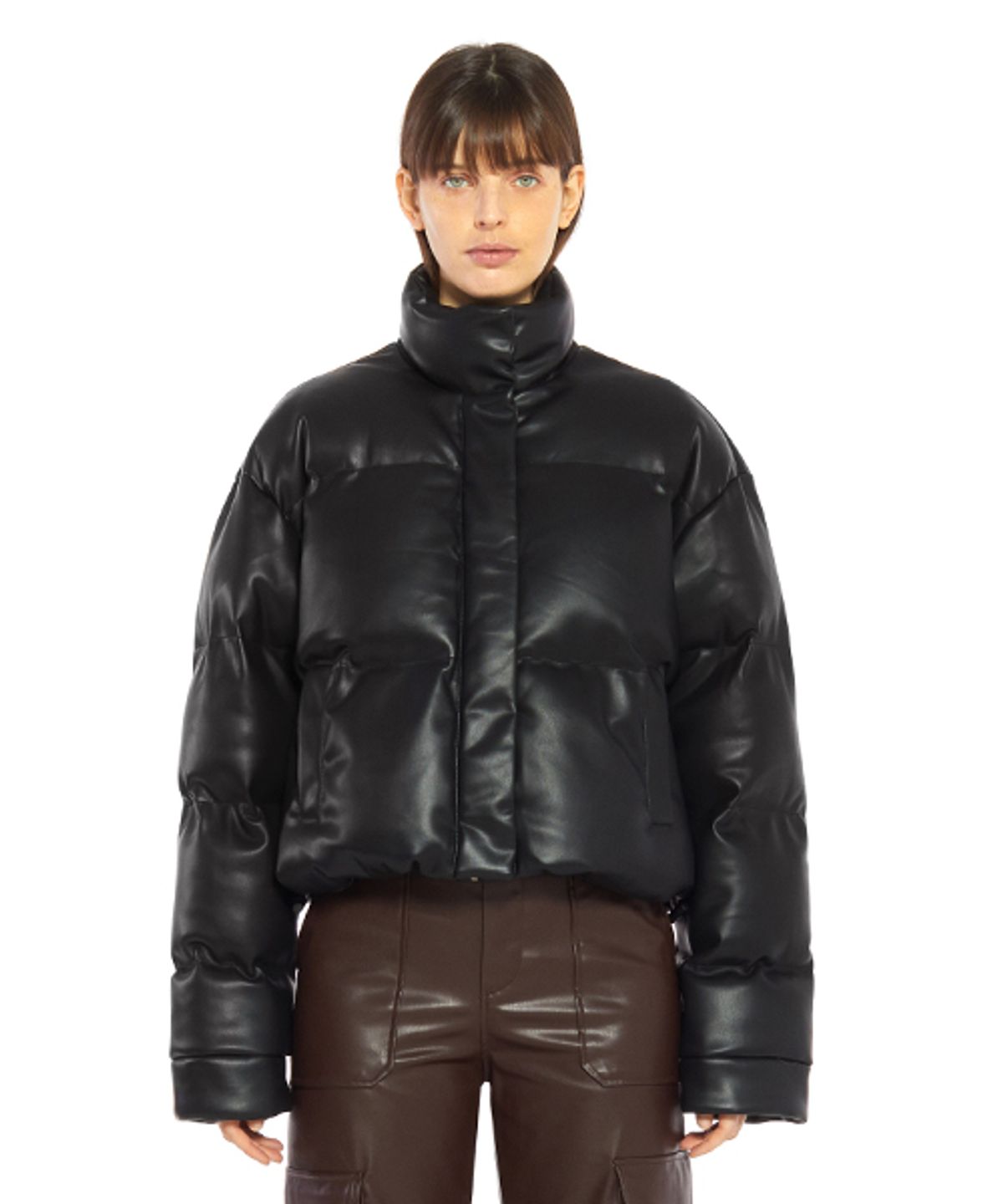 레이디 볼륨(LADY VOLUME) 7062-1 THINSULATE VEGAN LEATHER PADDING_BLACK