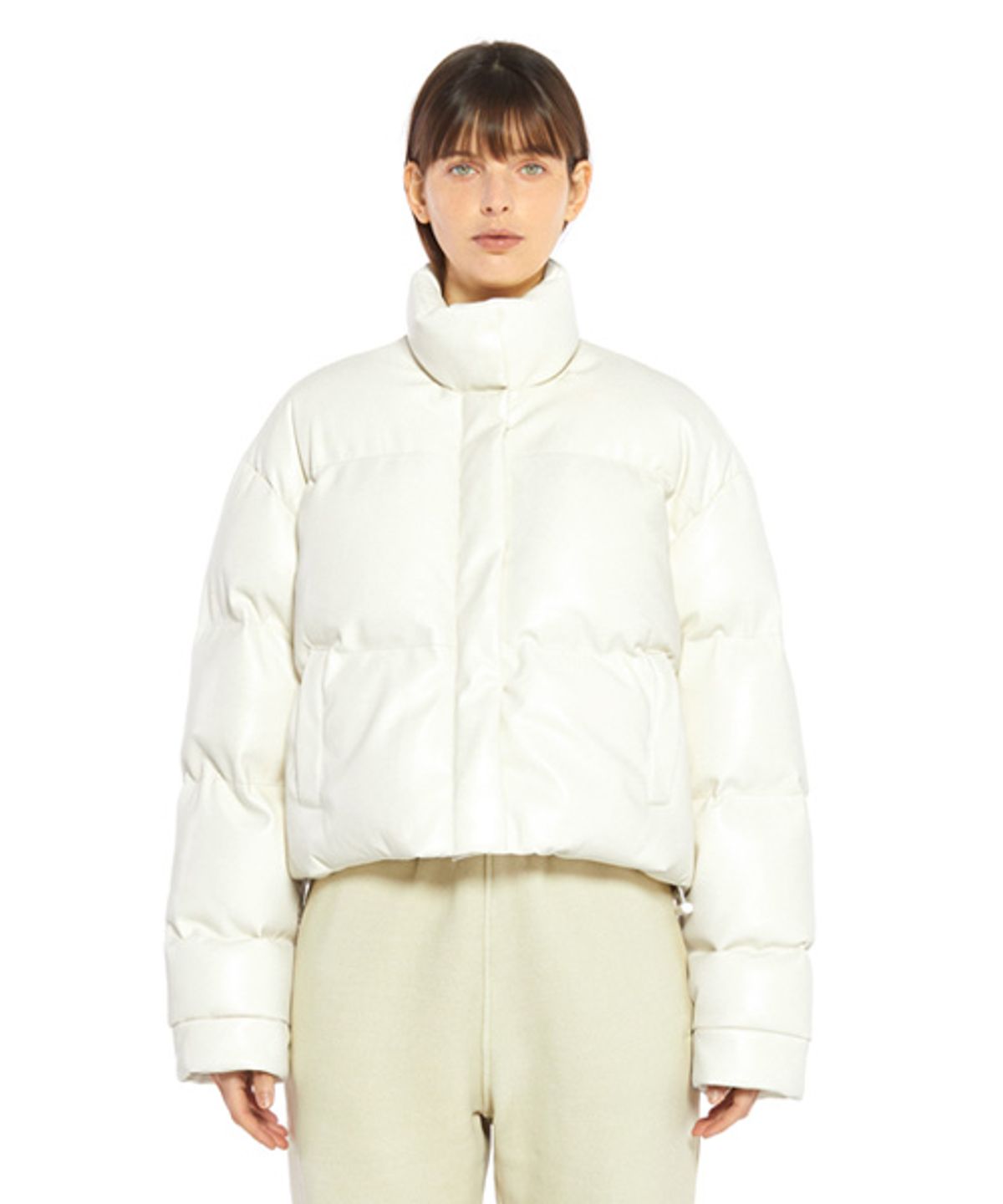 레이디 볼륨(LADY VOLUME) 7062-1 THINSULATE VEGAN LEATHER PADDING_IVORY