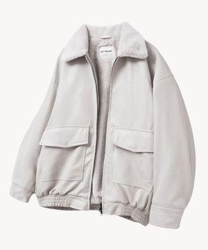 622 비건레더무스탕_크림