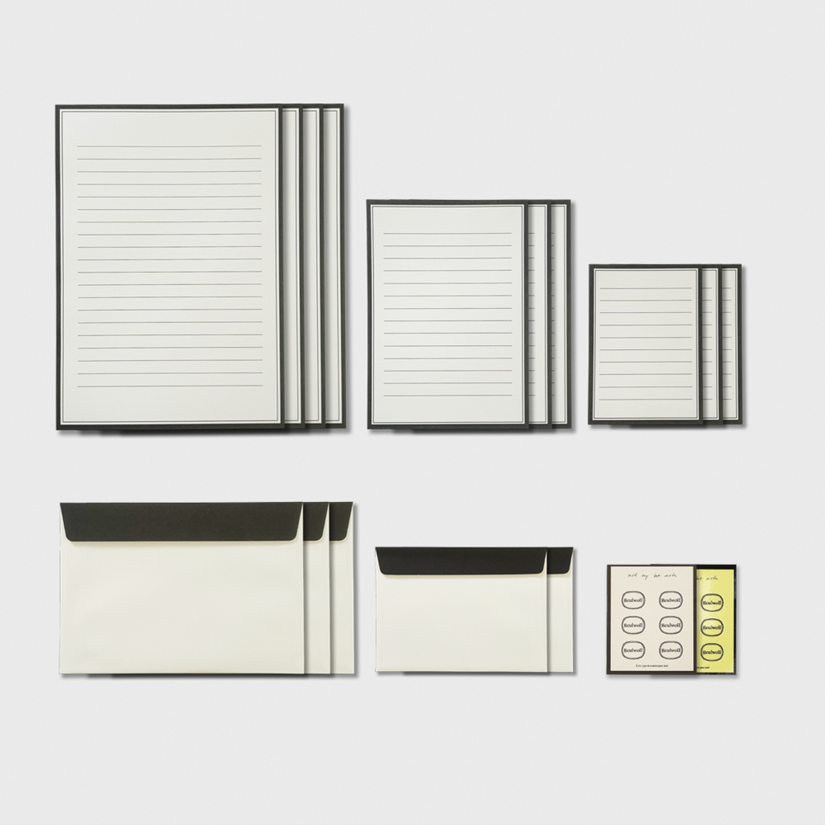 글월(GEULWOLL) Letter SetㅣClassic Black Horizon (가로)