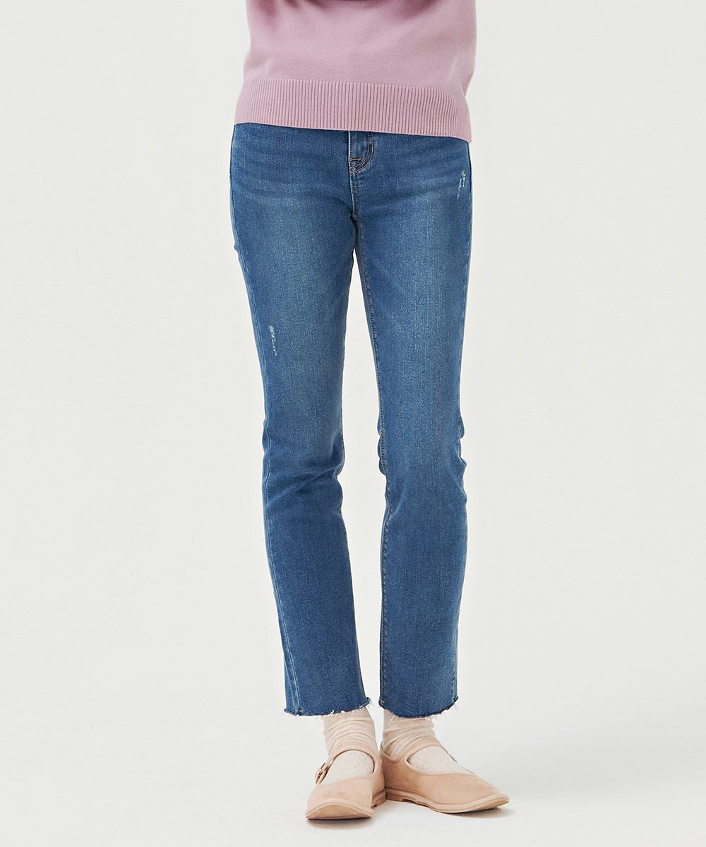 CHASECULT 플리스 라이닝 스트레이트 청바지