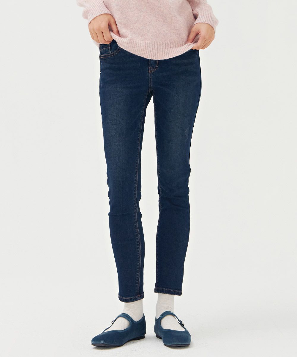 CHASECULT 플리스 라이닝 스키니 청바지