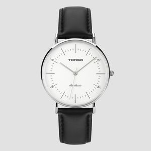 T41L-M-SSBK 더클래식 쿼츠 남자 가죽시계