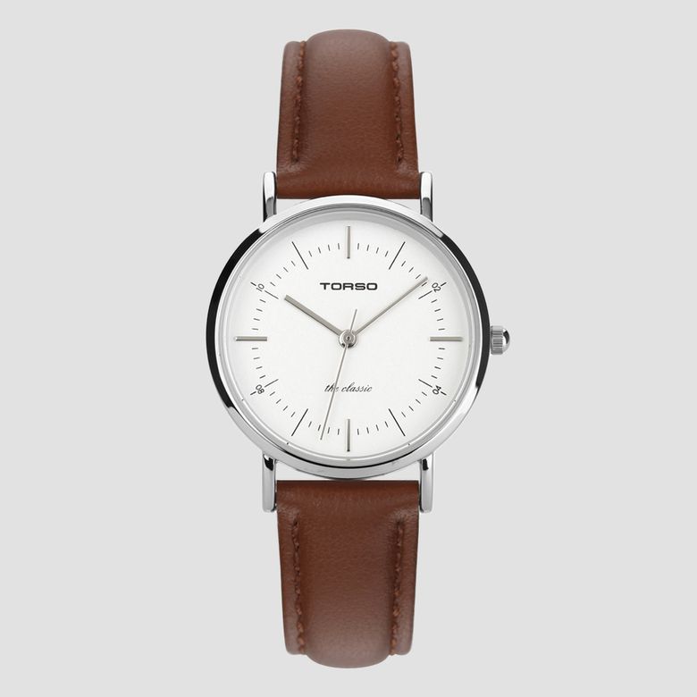 T41L-F-SSBR 더클래식 쿼츠 28mm 여자 가죽시계