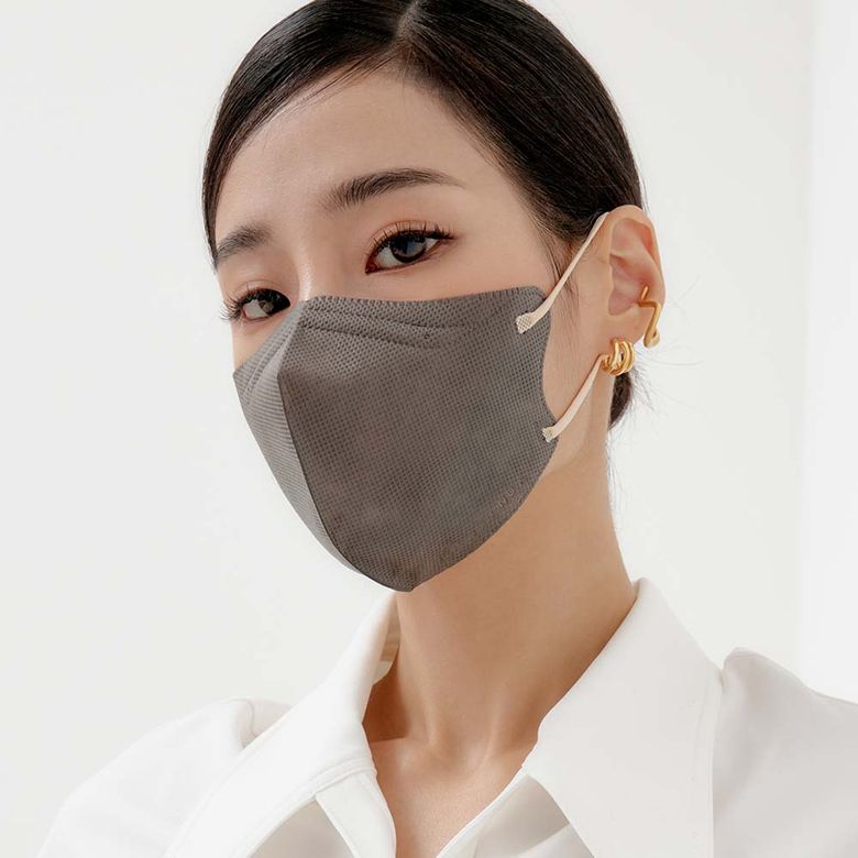 KF필터 새부리형 아이테라 원킬 살균 마스크 차콜그레이 (중형/대형) 10매