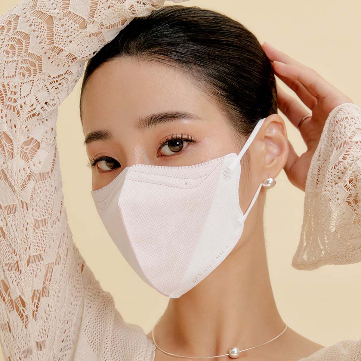 누이누아(NUINUA) KF필터 새부리형 아이테라 원킬 살균 마스크 로지화이트 (중형/대형) 10매