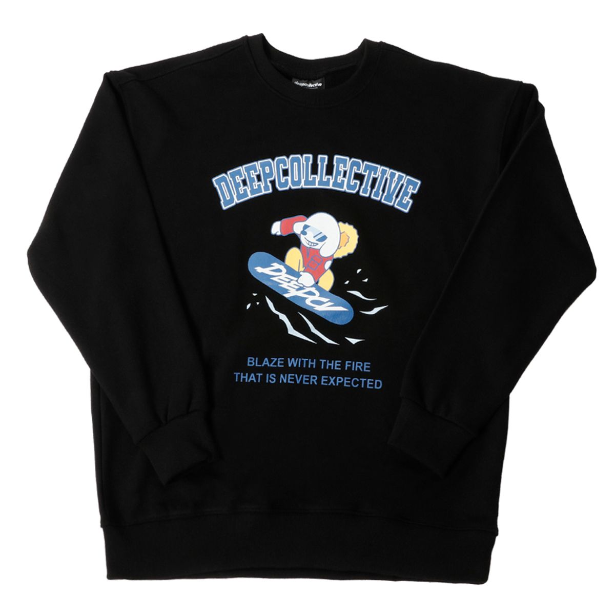 딥컬렉티브(DEEP COLLECTIVE) T2  보드 아치 로고 맨투맨 블랙