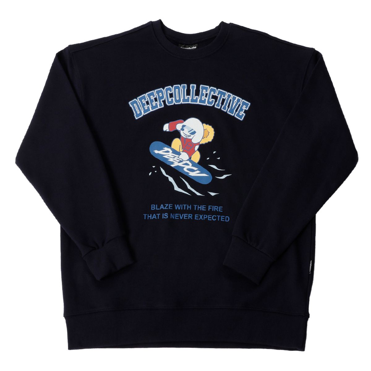 딥컬렉티브(DEEP COLLECTIVE) T2  보드 아치 로고 맨투맨 네이비