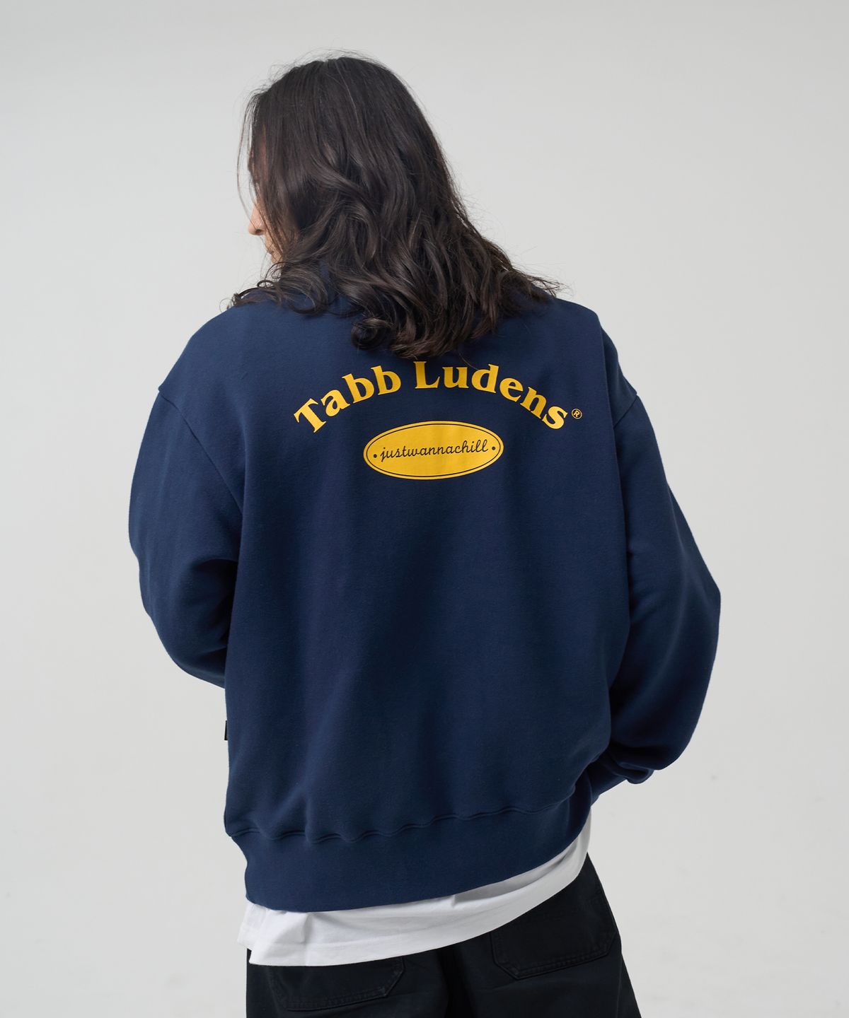 탭루덴스(TABBLUDENS) TABB Logo Half Zip Sweatshirt_Navy