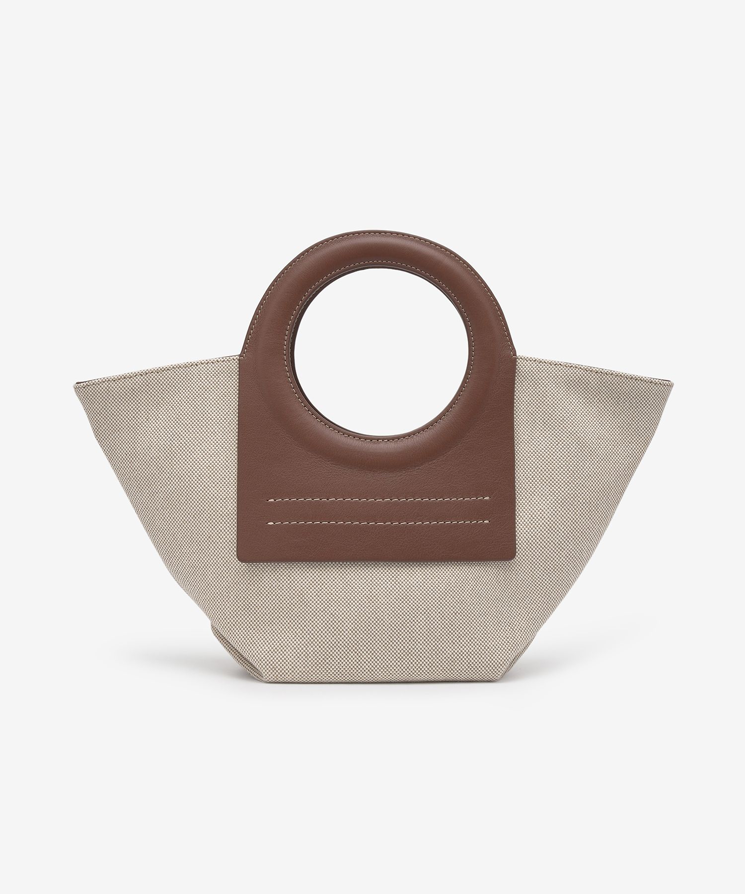 ★HEREU★ Mini Collar Tote Bag Beige Chestnut WBS21CAMI002 MUSINSA | HEREU Mini Color Tote Bag - Beige: Chestnut