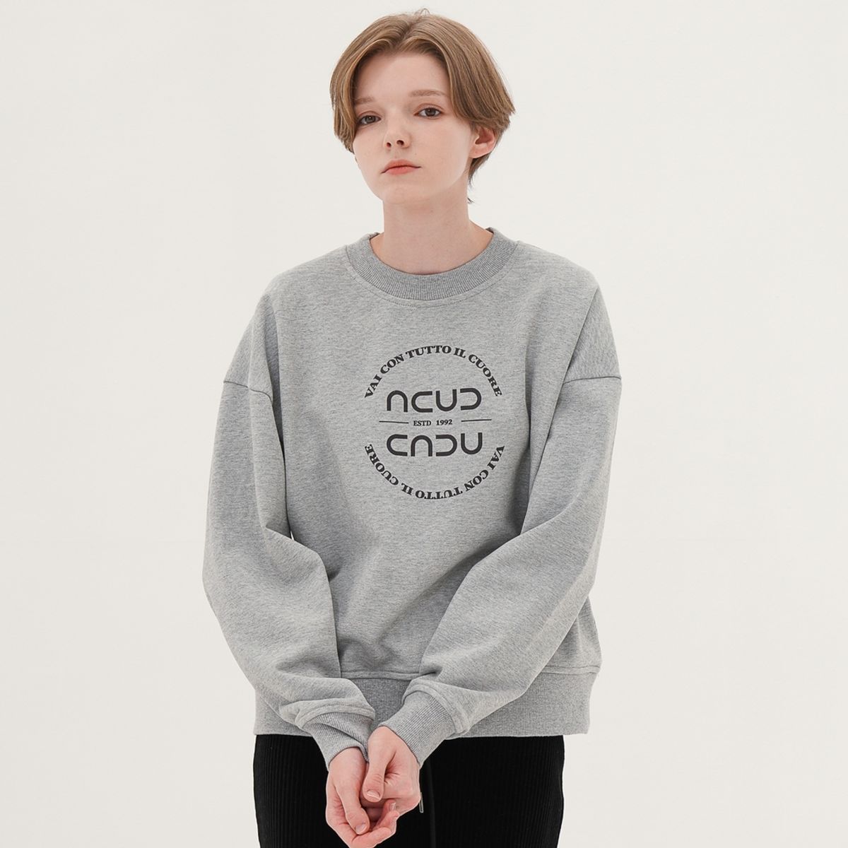 아쿠드(ACUD) Circle Logo Sweatshirt _Grey