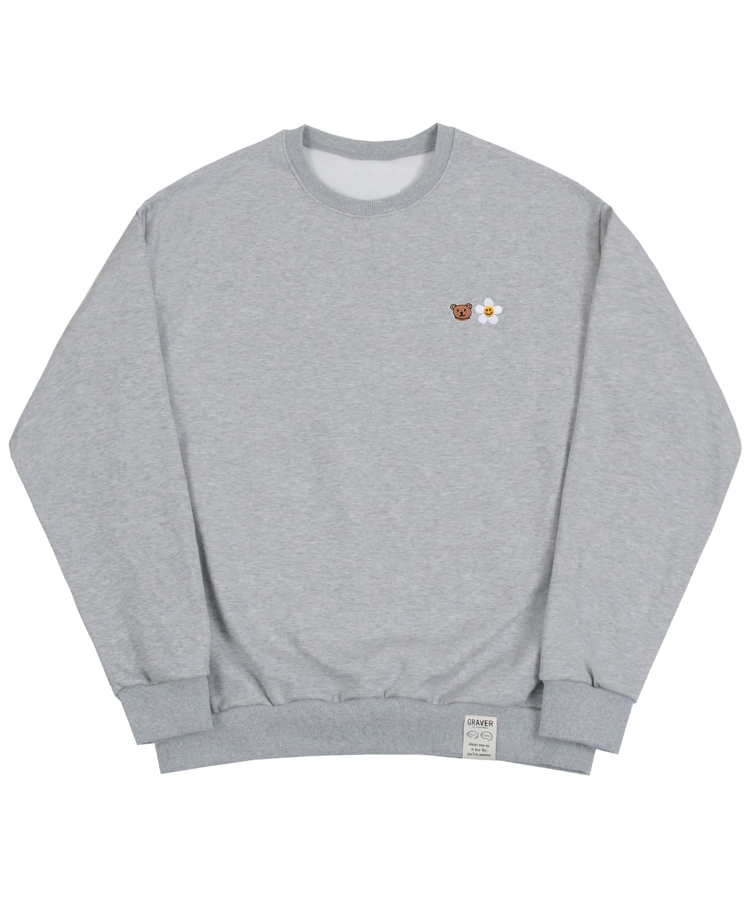 MUSINSA | GRAVER [UNISEX] Small Flower Bear Face Embroidered
