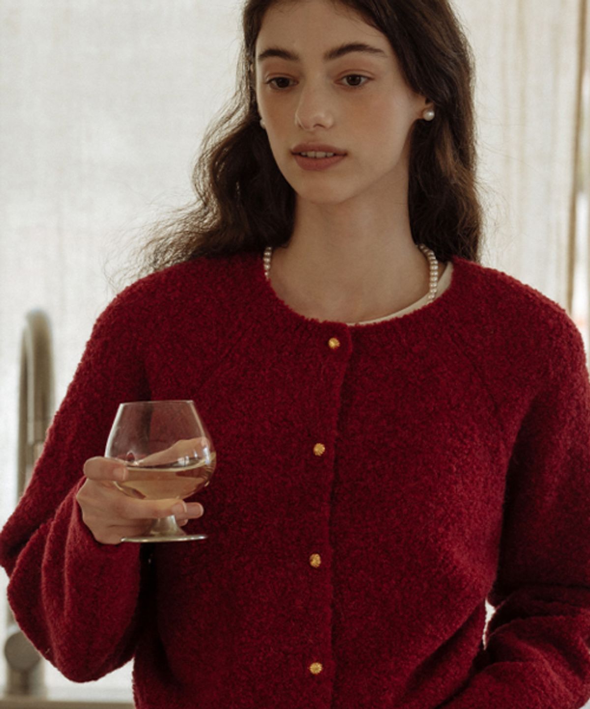 틸아이다이(TILL I DIE) Alpaca candy cardigan_Red