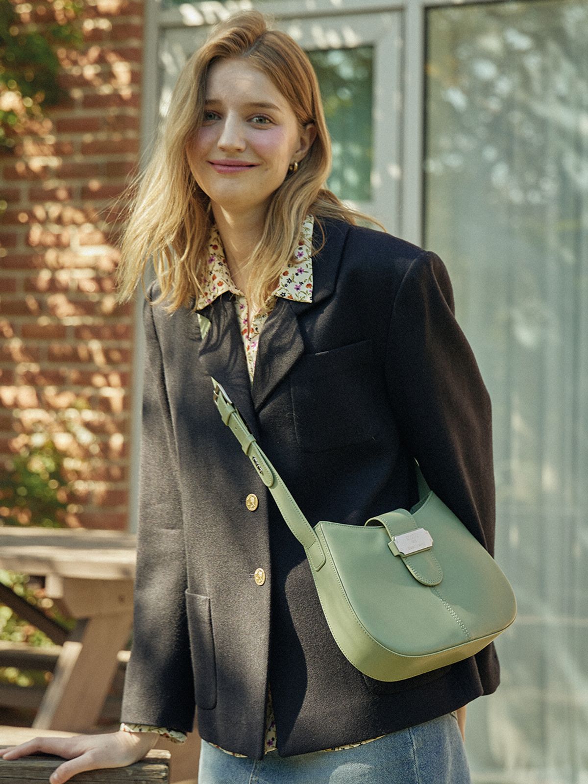옴니포턴트(OMNIPOTENT) homey hobo bag [mint green]