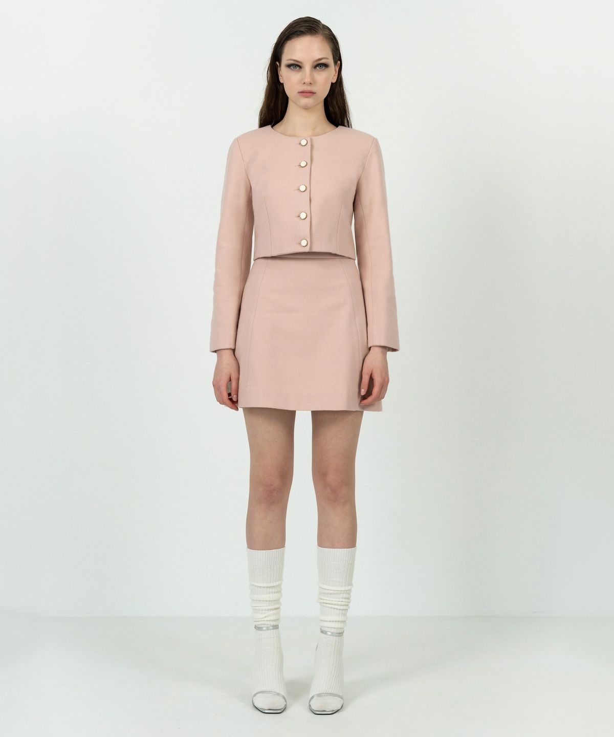 레트흐드레뚜왈(LETTRE DE LE TOILE) Mina mini skirt (Pink)