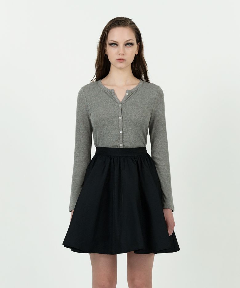 Easy tencel wool cardigan (Grey)