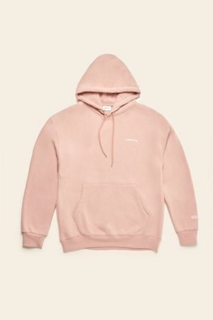 리사이클 쭈리 퍼 핑크 후드 티셔츠