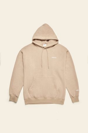 리사이클 쭈리 퍼 베이지 후드 티셔츠