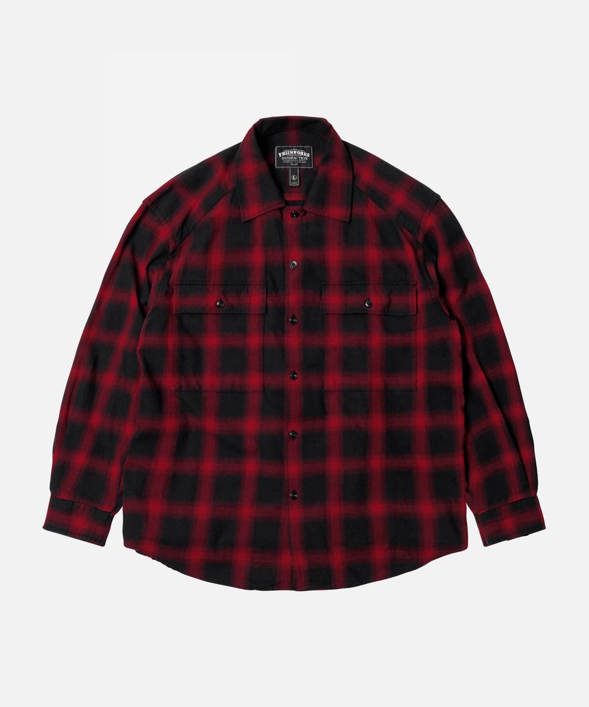 프리즘웍스(FRIZMWORKS) OMBRE CHECK SHIRT _ RED
