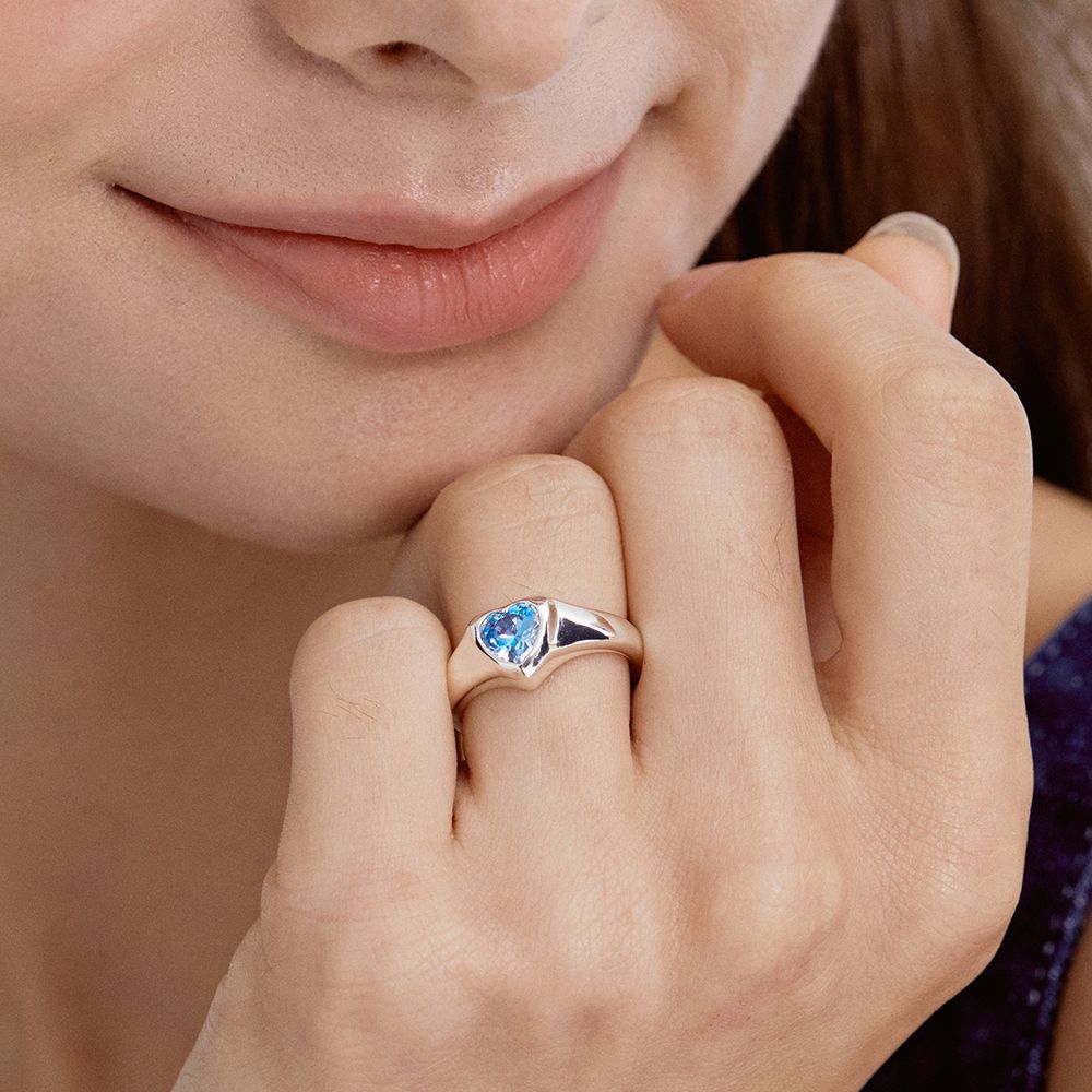 ★TATIANA★ (SILVER925) Heart Cubic Simple Ring CR1818 MUSINSA | TATIANA (SILVER925) Twinkle Heart Cubic Ring CR1816