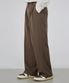 투턱 와이드 슬랙스 브라운