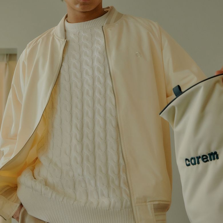 MAN ITALIAN BOOKLE STADIUM JUMPER - CREAM
