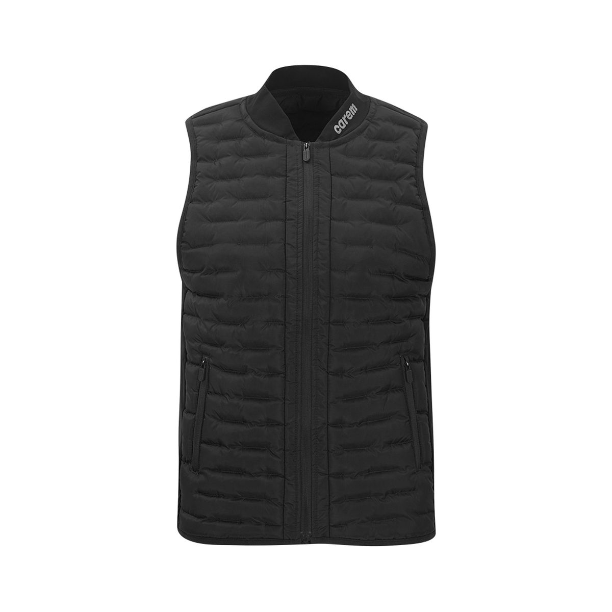 카렘(CAREM) WOMAN TWO JIPPER RECYCLED PADDED VEST - BLACK