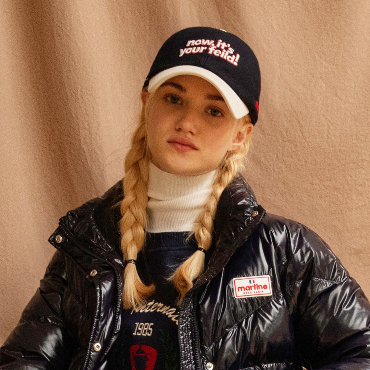 마틴골프(MARTINE GOLF) Slogan Lettering Ball Cap_Navy