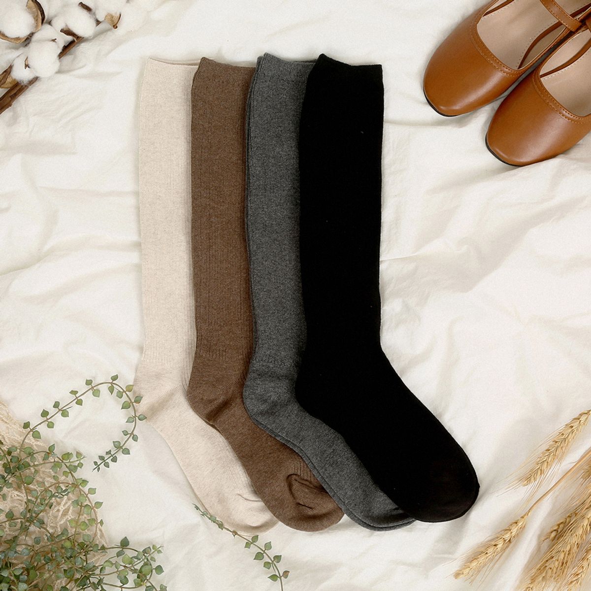 삭스에이(SOCKSA) [5PACK] 니트 더블코튼 168N 골지 갑종 니삭스