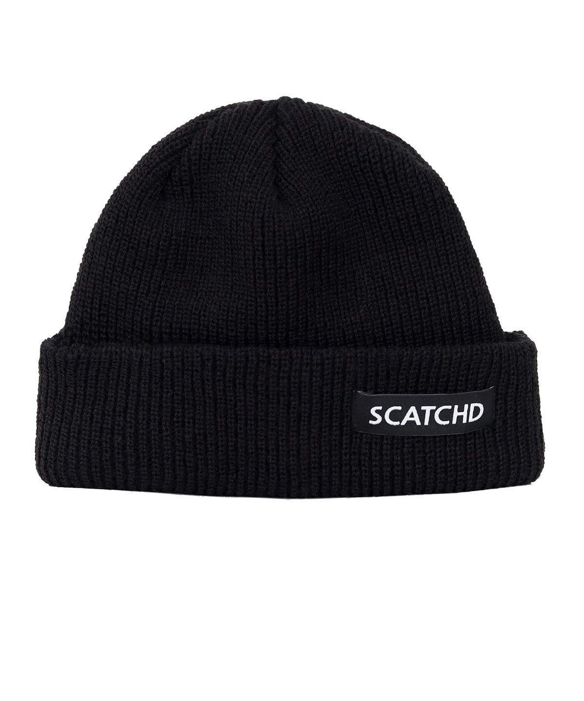 스캐치드(SCATCHD) 로고 라벨 숏비니 블랙