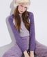 SLIT BLENDING KNIT TOP_Purple