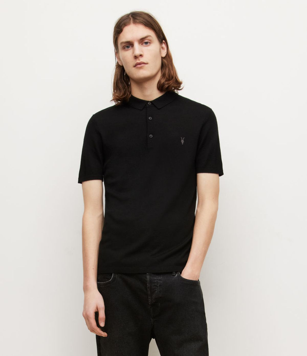 올세인츠(ALLSAINTS) 모드 메리노 폴로 MK021N-5
