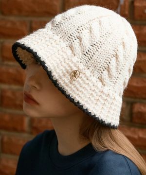 ANC WOOL TWISTED BUCKET HAT_IVORY