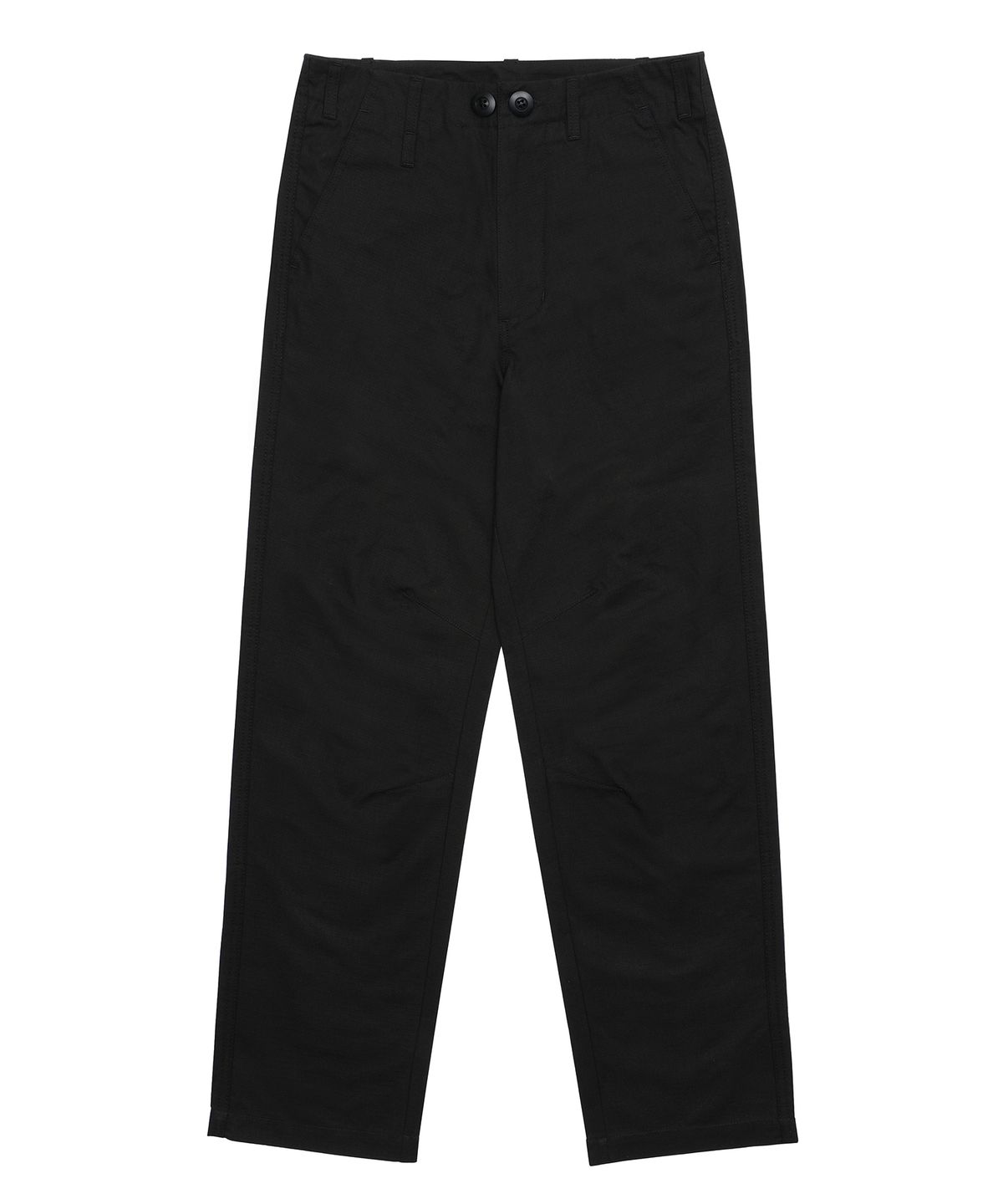 구보(GUVO) TWO BUTTON RIPSTOP PANTS / black