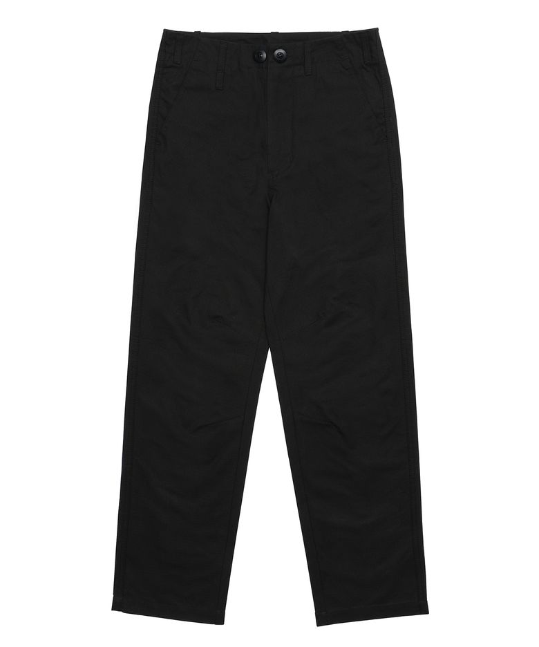 TWO BUTTON RIPSTOP PANTS / black