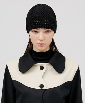 riri 5.Gauge Knit Beanie - Black (FL-723)