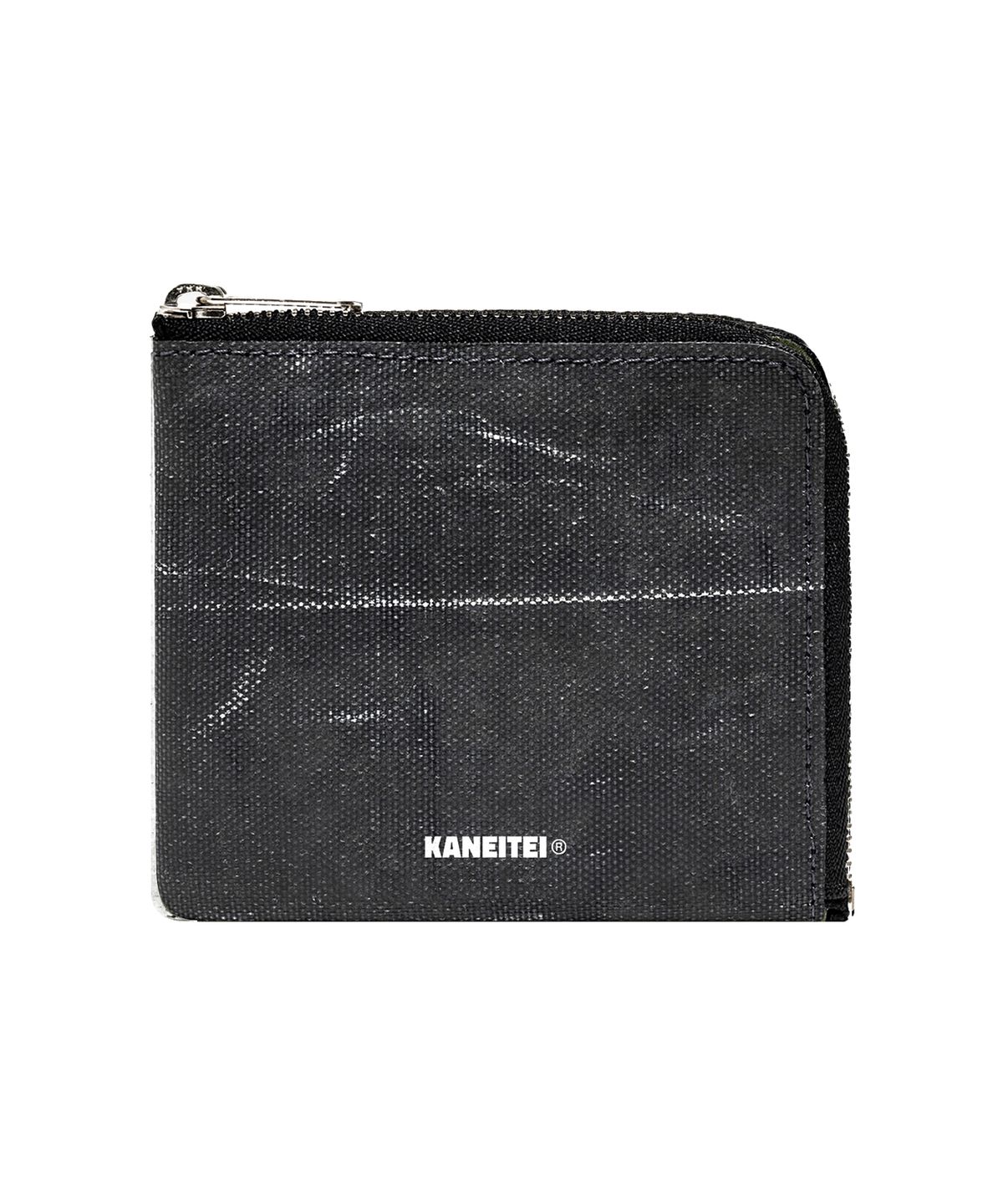 카네이테이(KANEITEI) PALM ZIP AROUND WALLET (GRAY) / UPCYCLED