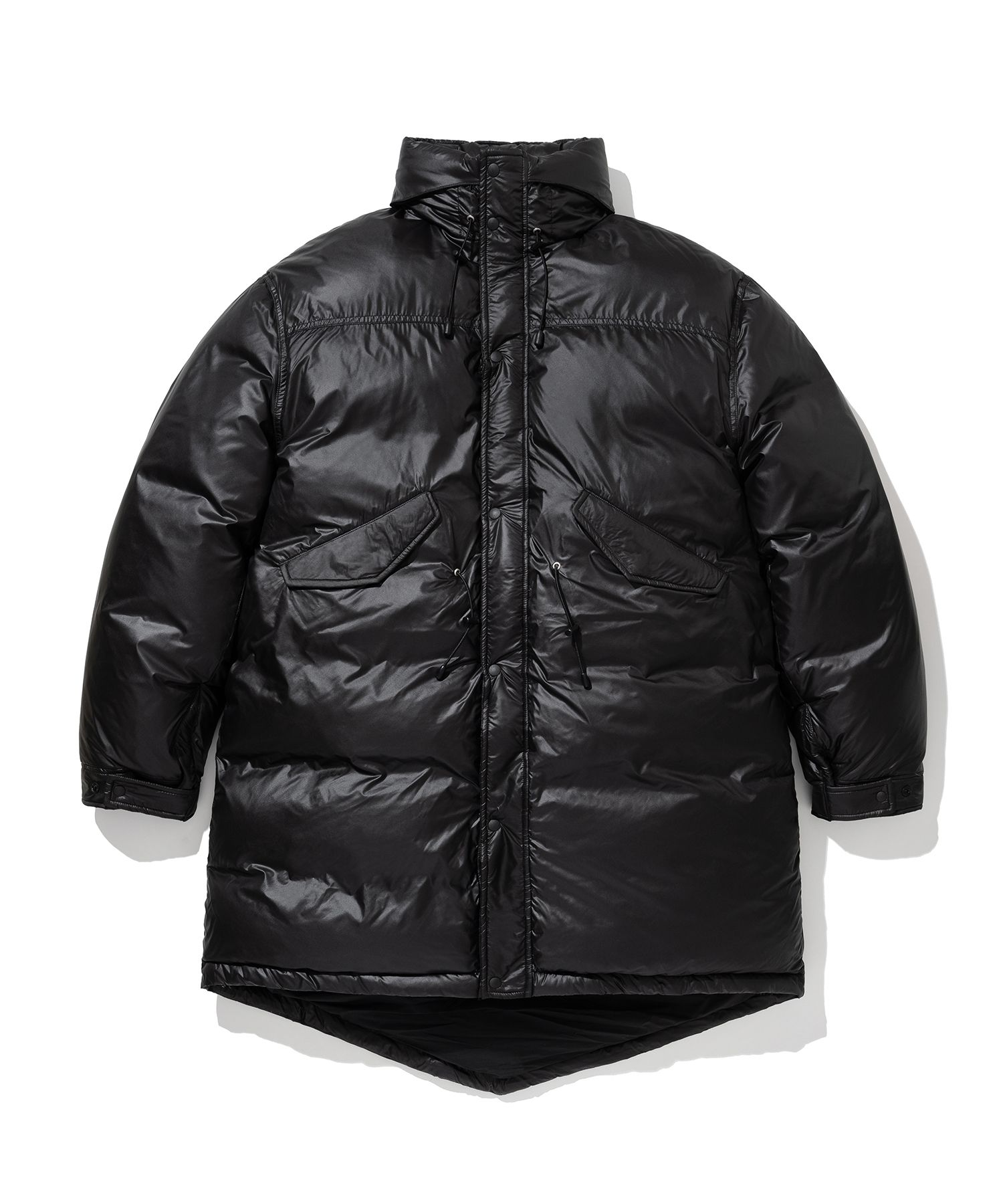 MUSINSA | UNIFORM BRIDGE fishtail down parka black