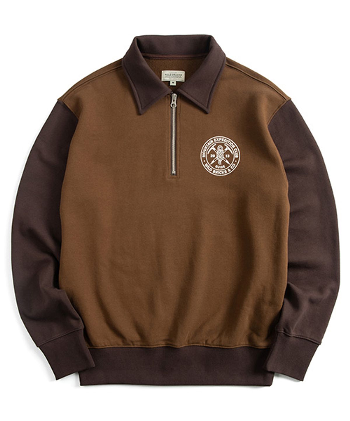 와일드 브릭스(WILD BRICKS) MEC HALF ZIP PULLOVER (brown)