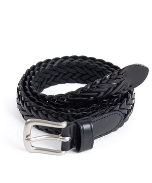 CL WOVEN LEATHER BELT (black)