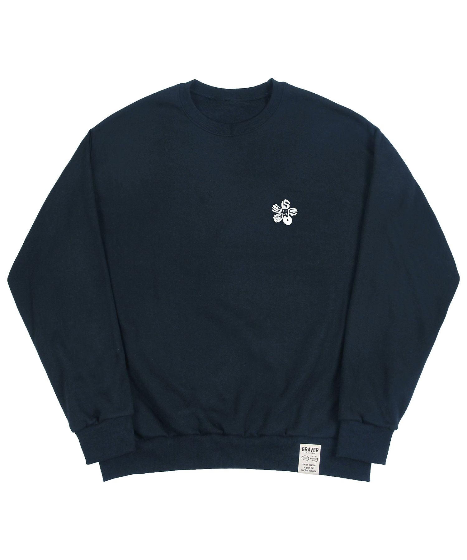 【GRAVER】22FW★ Small Life Logo Flower Smile Sweatshirt MUSINSA | GRAVER [UNISEX] Small Life Logo Flower Smile