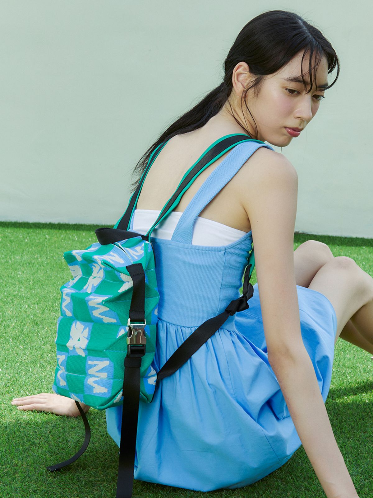 조셉앤스테이시(JOSEPH&STACEY) Lucky Pleats Knit Backpack S Future Flower (All)