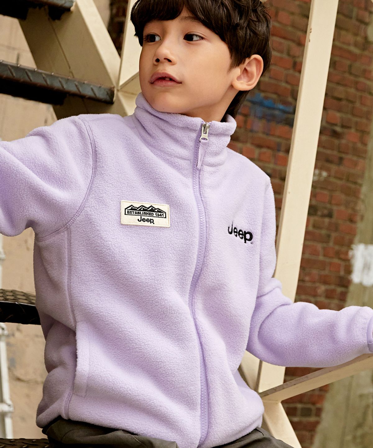 지프키즈(JEEPKIDS) 엠로고 폴라플리스 집업 (KN5TZU191UP)
