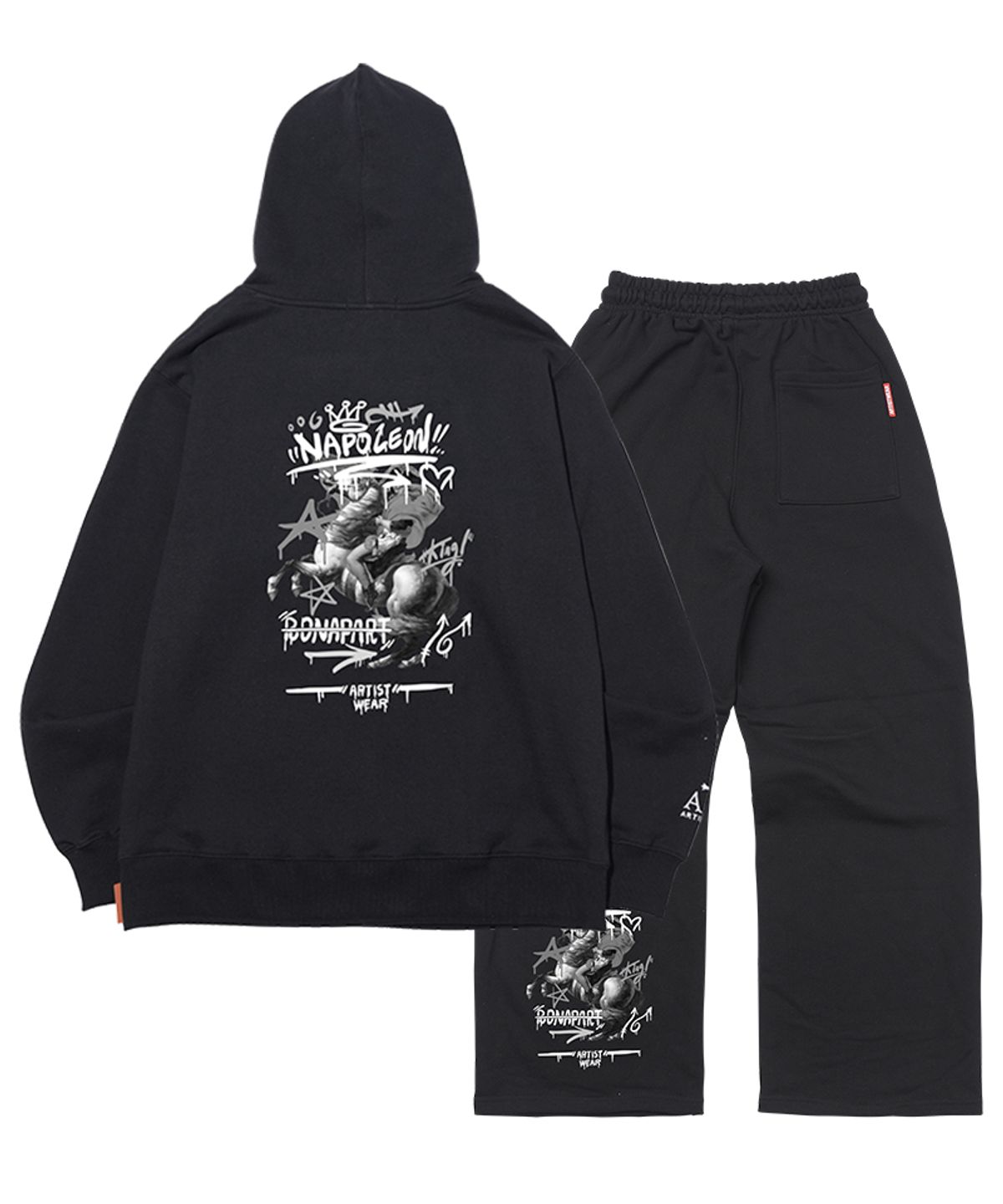 아티스트웨어(ARTISTWEAR) [ATW] 트레이닝 셋업 나폴레옹 후드집업 +  나폴레옹 와이드 밴딩 팬츠