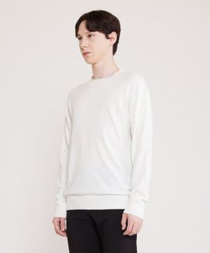 남성 베이직 크루넥 티셔츠 (아이보리)