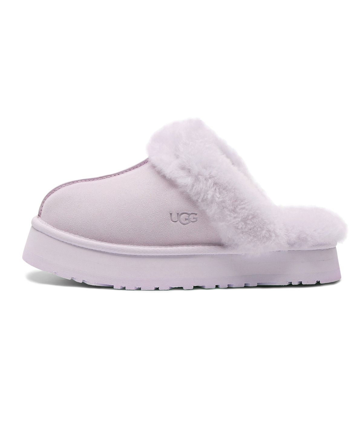 어그(UGG) [WOMEN] 퍼 카라 플랫폼 샌들 (디스케트) - 라벤더 포그 / 1122550LRFG