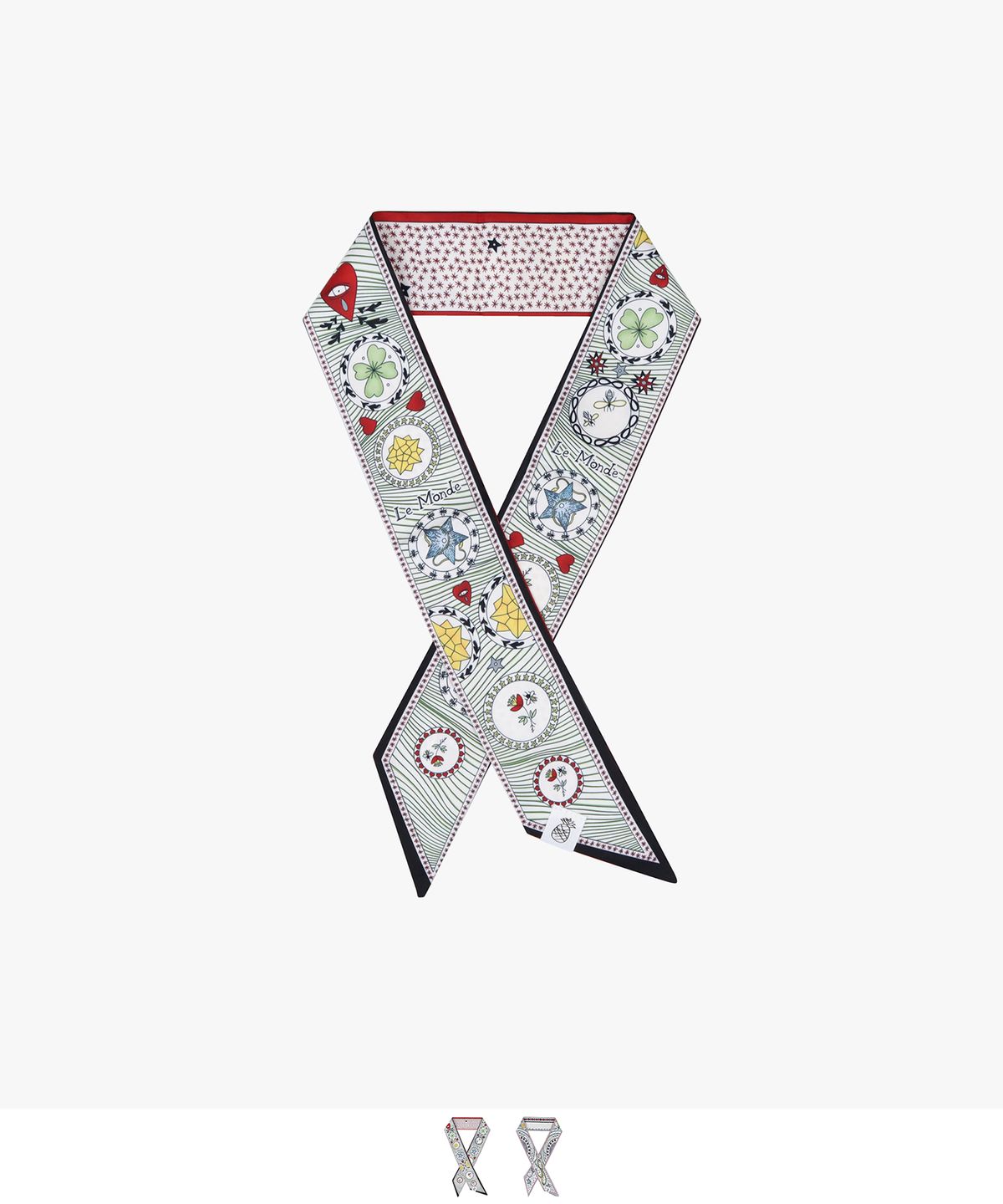 핑크파인애플(PINK PINEAPPLE) TARO PRINT TIE SCARF
